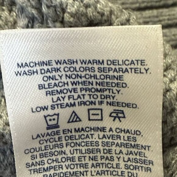 Lands End Sweater Womens Size Large T Gray Drifter Heavy Textured Pullover - Picture 3 of 3